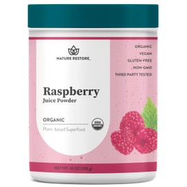 USDA Certified Organic Red Raspberry Juice Powder, 10 Ounces, Non GMO, Gluten Free, Vegan