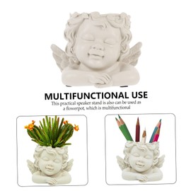 SUPVOX 1pc Desktop Speaker Stand for Studio Compact Audio Holder Stylish White Design for Living Room Bedroom Speaker Accessory for Home Decor