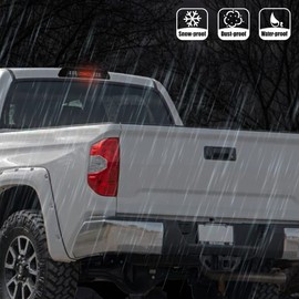 G-PLUS High Mount 3rd Third Brake Light Tail Compatible with 2007-2018 Toyota Tundra LED Rear Stop 81570-0C050 Smoked Lens White Base