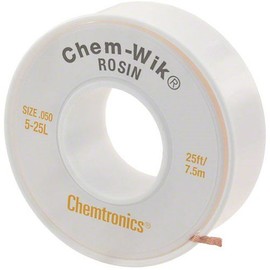 Chemtronics 5-25L Chem-Wik Desoldering Braid, .050", 25ft