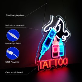 Tattoo Neon Sign Night light for Bar Club Bedroom Hotel Pub Cafe Wedding Birthday Party Gifts