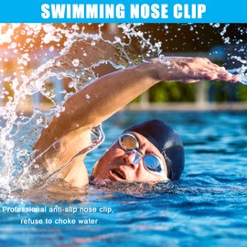Weysoo Nose Clip Swimming Pack of 6 Non-Slip Nose Clips for Swimming, Gentle Allergy Resistant Nose Clip with Storage Box for Adults Children Unisex (6)