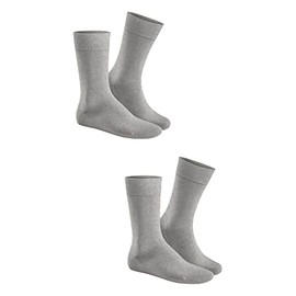 Hudson Men's Only 2-Pack Druckfreier Bund Socks, Silver, 39 (Pack of 2)