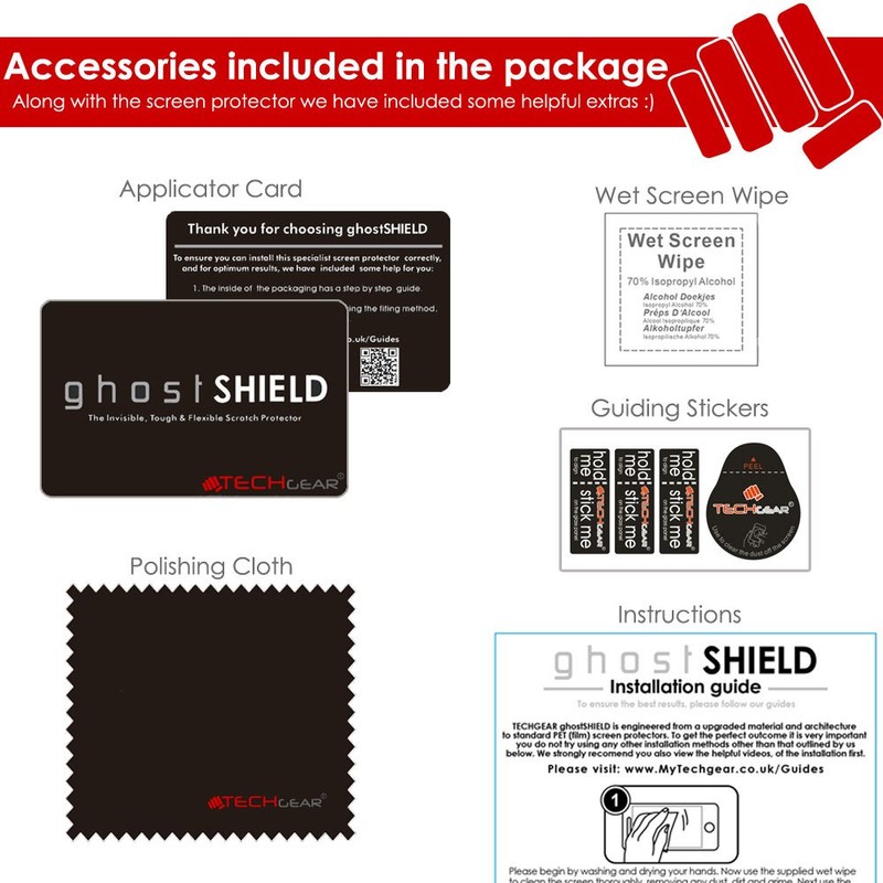 TECHGEAR Screen Protector to fit BlackBerry Key2 [ghostSHIELD Edition] Genuine