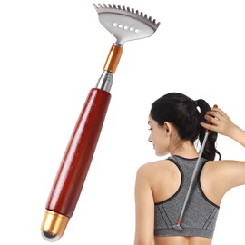 Back Scratcher Extendale, Azymi Backscratchers for Women Men Kids with Wooden Handle/Steel Claw/Body Rolling Massager