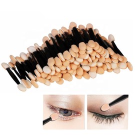 Eyeshadow Brush, Disposable Double Eyeshadow Brush, 100 Pieces, Sponge Tip, Double-Ended Type, Makeup Brush, Disposable Makeup Tool, Portable, Convenient to Carry, Makeup, Business Trips, Travel,