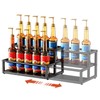 Nuovoware Expandable Coffee Syrup Organizer, 2-Tier Syrup Rack, Black