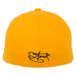 2Stoned, Flexfit baseball cap with embroidery, baseball cap for women, men and children (Flexfit Cap Classic) - gold Plain, size: s-m