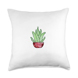 Aloe Vera Pillow Throw Pillow