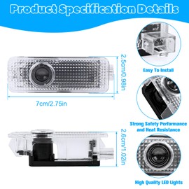 deesalio Car Door Lights Logo Projector, 4 Pack Door Light Logo, HD LED Ghost Shadow Welcome Lights Puddle Lights Compatible with 3 4 5 6 7 Series M3 M5 X1 X3 X4 X5 X6 Series