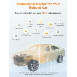 ANCEL AD410 Enhanced OBD2 Scanner, Vehicle Code Reader for Check Engine Light, Automotive OBD II Scanner Fault Diagnosis, OBDII Scan Tool for All OBDII Cars 1996+, Black/Yellow