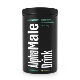 GymBeam GymBeam AlphaMale Drink - umfassender Pre Workout Testosteron Booster, mit 16 Funktionsstoffen, optimal fr Fruchtbarkeit und reproduktive Funktionen (400 g, grner Apfel)