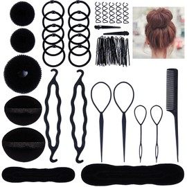 Lictin Haarschmuck Haare Frisuren Set Haarspangen Haargummi Haar Styling Zubehör Schwarz