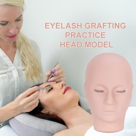 Doll Head For Lash Extensions | Lash Mannequin Head - Extension Supplies Tools, Eyelids Practice, Lash Training Makeup Tools, Lash Mannequin Head