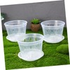 SUPVOX 5sets Clear Nursery Pots with Drainage Holes Transparent for