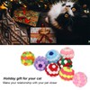 8pcs Cat Ball Toys Elastic Soft Colorful Interactive Chasing Chewing