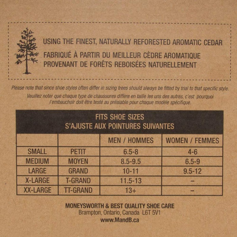 Moneysworth and Best Men's Shoe Trees with Hook Heel, Red