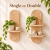 Boho Wooden Wall Shelf for Display & Storage – Single