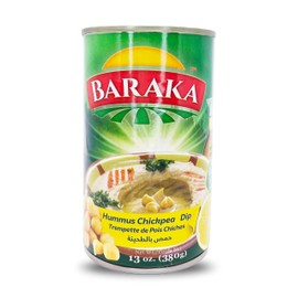 Baraka Original Hummus Tahini Dip | All Natural Vegan Chickpea Hummus with Tahini for Dipping | Plain, Dairy Free, Non-GMO, No Additives, No Preservatives, 13 oz (Pack of 1)