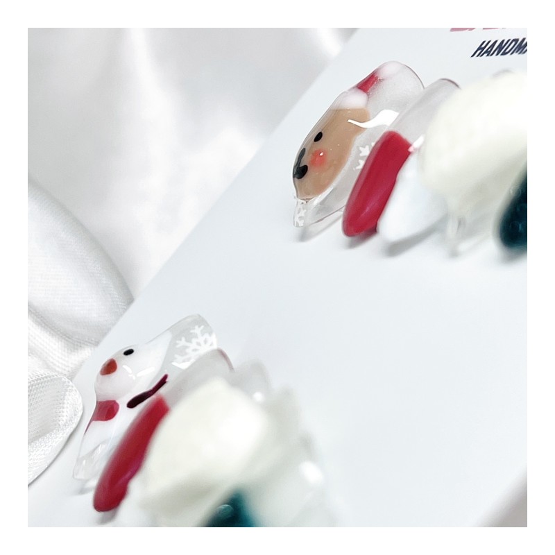 Edition 3D Embo Handmade Nail Tips - Short Ballerina /