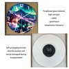 XNM Aurora Glass Battery Wall Clock 12 Inch Snow Mountain