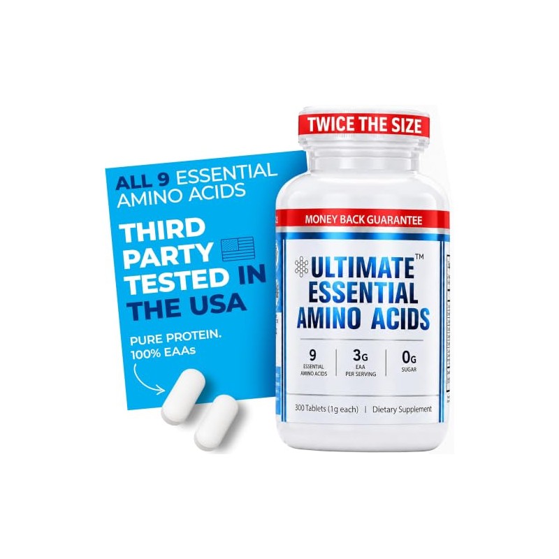 Ultimate- “Suplemento 100% de Aminoácidos Esenciales 300 Tabletas Recubiertas de
