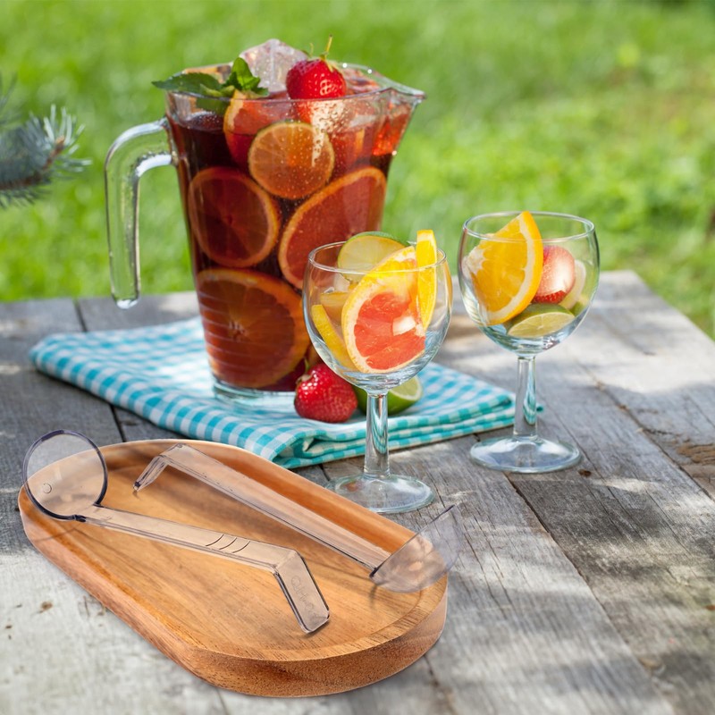 Coloch 20 Pack 1oz Plastic Small Ladle, 7 Inch Clear