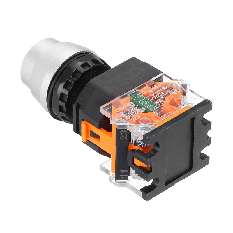 uxcell 2 Pcs 22mm 2 Position Key Locking Push Button