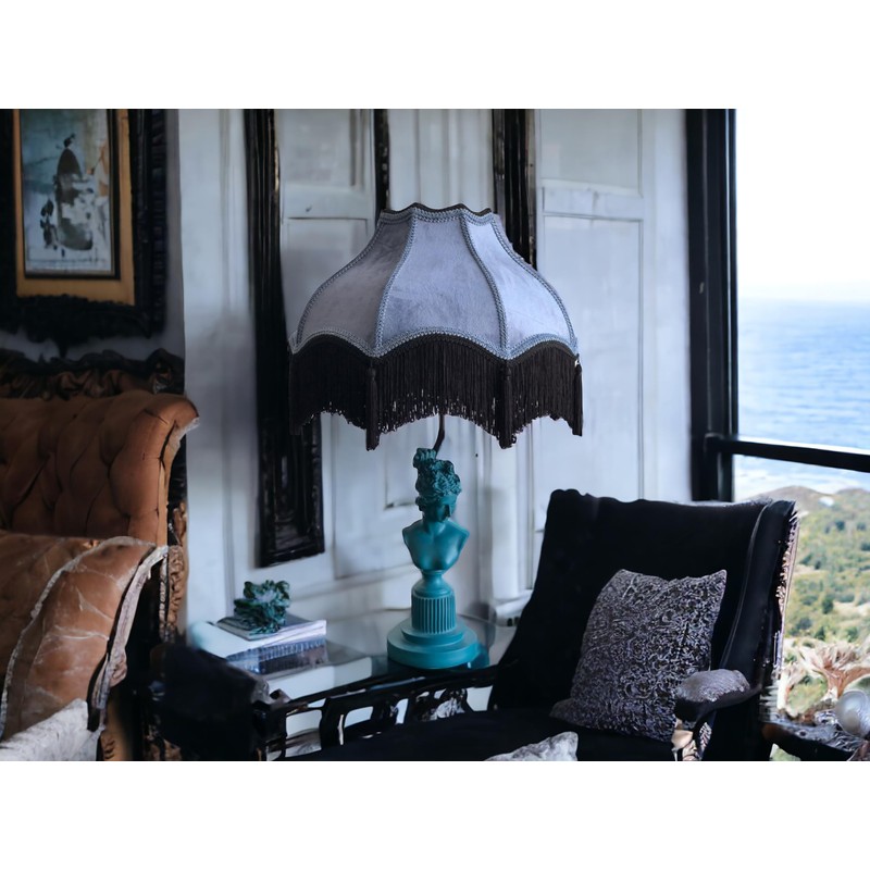Tristan Home Premium Classic Victorian Style Bell Shape Scallop Velvet