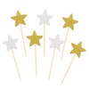 Pistha 50 Pcs Star Cupcake Toppers Glitter Twinkle Star Cupcake