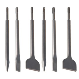 mitoharet 6-Pack SDS Plus Chisel Set,Rotary Hammer Bits Chisel Set Including Point Chisel, 20mm Flat Chisel, 40mm Flat Chisel