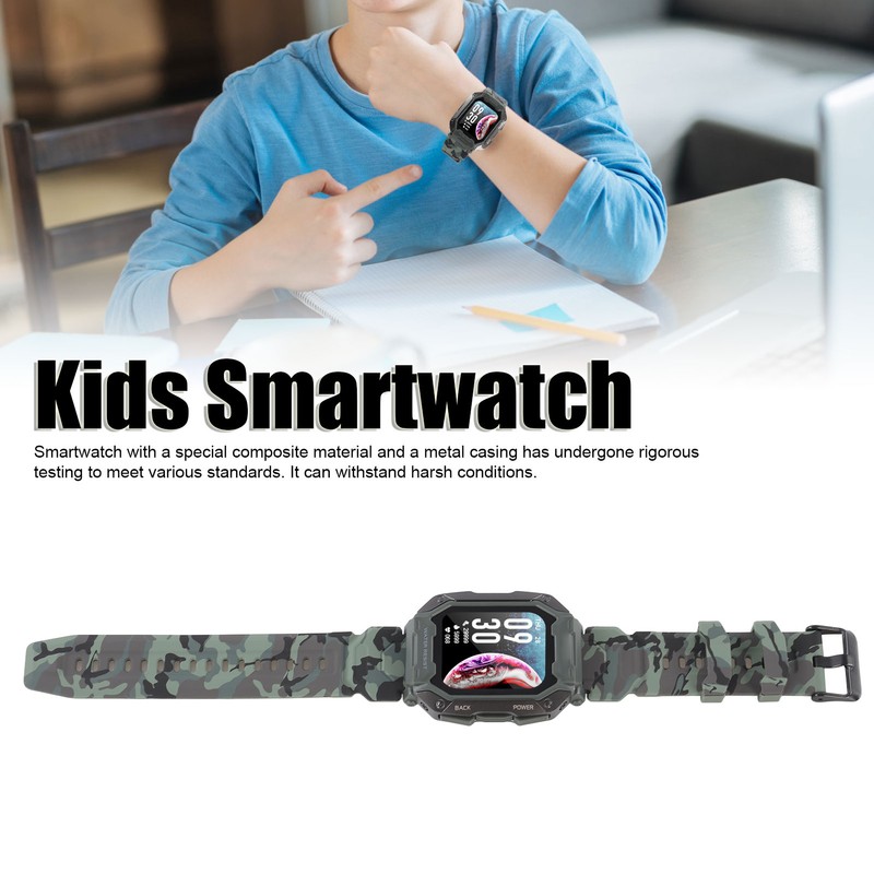 Kids Fitness Tracker Watch Waterproof 380mAh Battery 24 Sports Modes
