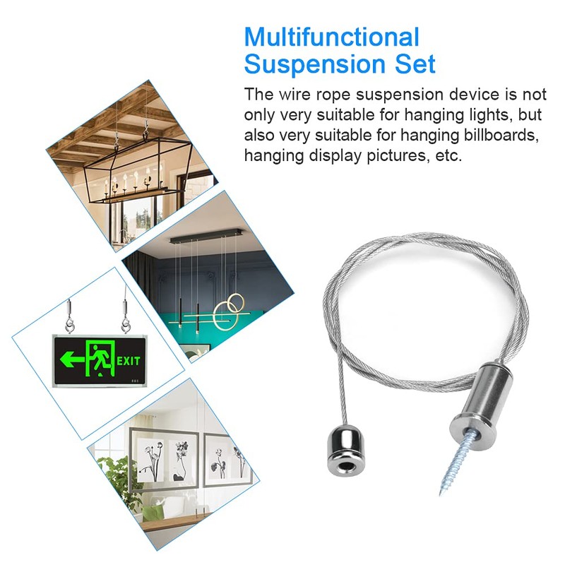 BUZIFU 8pcs Adjustable Picture Hanging Wires: 3.2FT Heavy Duty Stainless