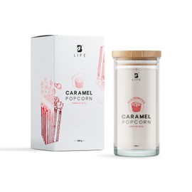 Vela de Soya para Masaje Corporal 120 Horas de Duración. Aroma Caramelized Popcorn. 100% Natural 600 g. B Life