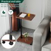 XNSDXV C Table End Table Adjustable Height, 360°Swivel TV Tray