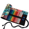 Amoyie Handmade Pencil Wrap Durable Gel Pen Storage Bag, Red
