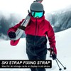 MSPEBEC 4 Pack Ski Velcro Strap Ski Bindings Adjustable Knot