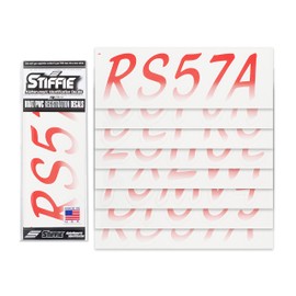 Whipline Red/White 3" DOT Decal Kit Registration Numbers Vinyl Lettering Semi Truck Tractor Trailer Decals