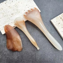 Suzy 수지 괄사마사지기 3종세트 두피 페이스 바디 Suzy Scalp Massager 3-Piece Set for Scalp Face Body [Natural Wooden Coasters 3-Piece Set]
