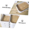 FOMIYES Sturdy Wood Grain Desktop Box Foldable Storage Cube for
