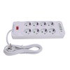 8 Way Power Strip USB C European Socket Desk Wall
