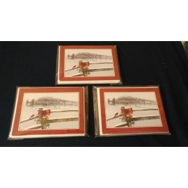 Handmade HAND DRAWN CHRISTMAS POST CARD SET OF 8 WITH ENVELOPES