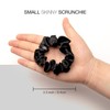 Basic Sense Skinny Satin Hair Scrunchies for Fine Hair, Snag-Free,