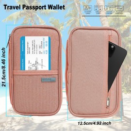 NANXJIUR Passport Holder Family, Women RFID Blocking Passport Wallet, Travel Essentials Premium Wallets, Waterproof Passport Holders Bag for Men Traveling, Travel Document Organizer Credit Cards Case