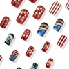 ONPRESS 24Pcs Independent Day Press on Nails Medium Square Fake