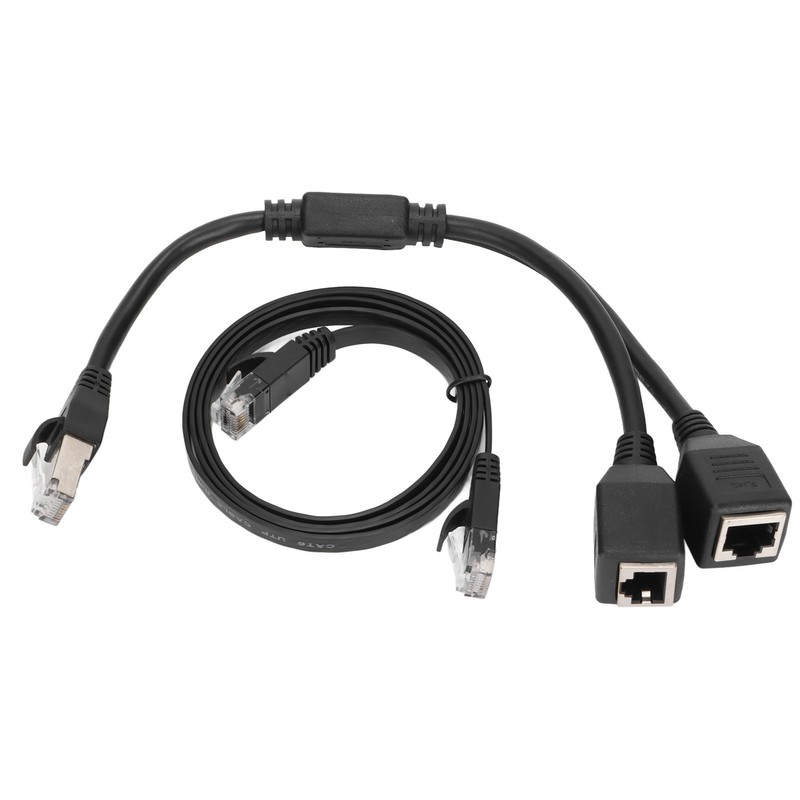RJ45 Ethernet Adapter Cable Extension Function 1 to 2 Port