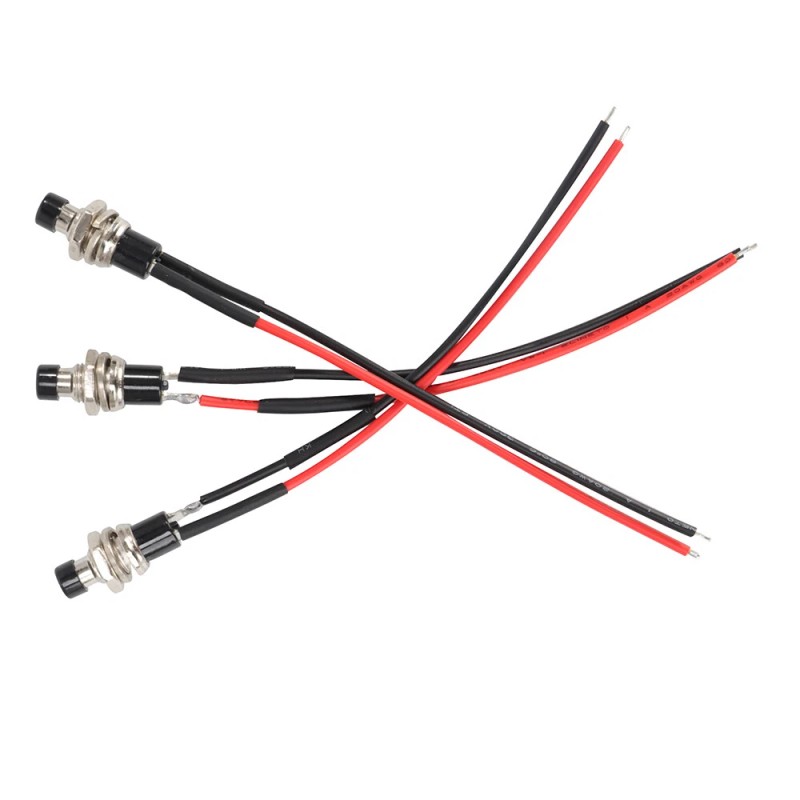 autoparts-home2025 3 Pack Mini Push Button Pre-Wired Momentary OFF-ON Switch