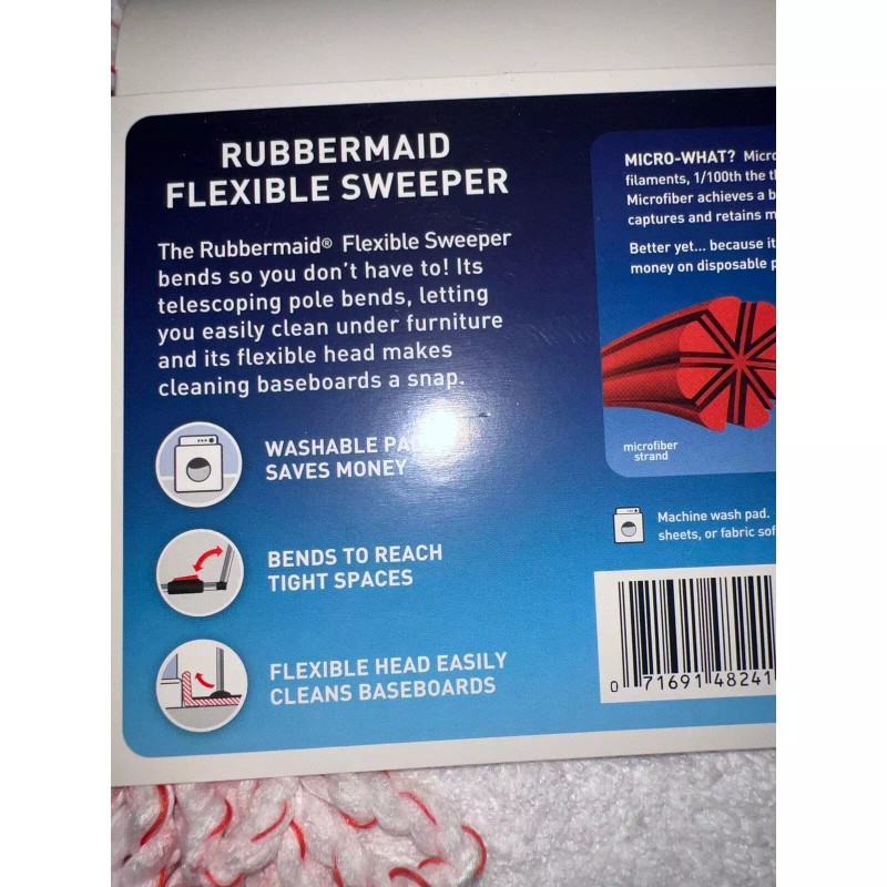 Rubbermaid Reveal Microfiber Dusting Pad 16.5" 1M20 NEW for flexible