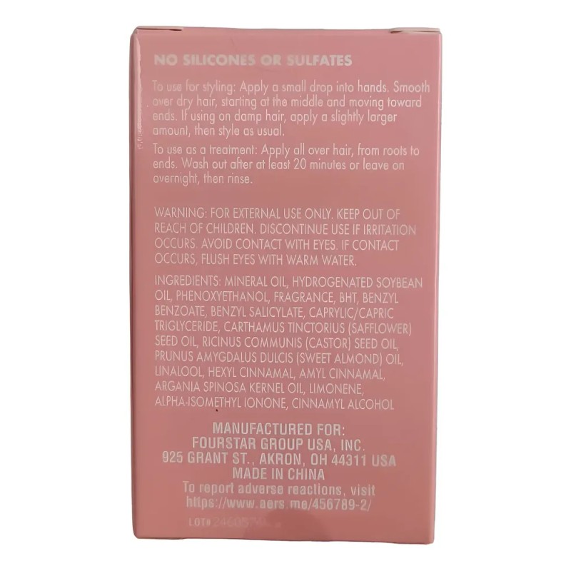 Aceite Suavizante Para Acabado Brilloso De Cabello Hair Oil