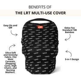 Little Rad Things Breathable Nursing Cover for Breastfeeding - Baby Car Seat Cover - Essential All-in-One Privacy Cover up for Stroller, High Chair, Shopping Carts, Gift for Mom, Baby